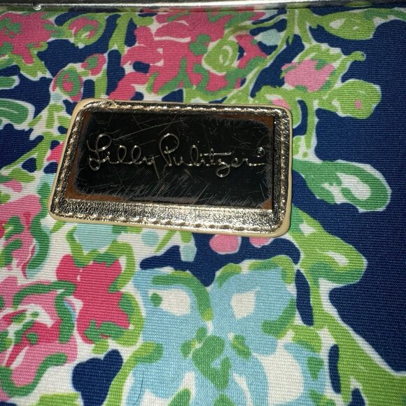 Lilly Pulitzer Ipad Notebook Tablet Neoprene Case Padded 13X9.5" Blue Floral Zip - Picture 2 of 9